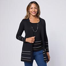"As Is" Nina Leonard 2 PC Set - Cardigan and Tank