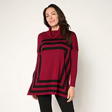 "As Is" Nina Leonard Cowl Neck Pullover Boxy Sweater