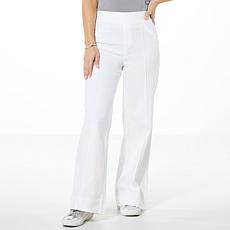 "As Is" Nina Leonard Pull-On Denim Wide Leg Pant