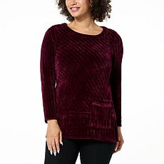 Nina Leonard Boat Neck Chenille Sweater - 20895125