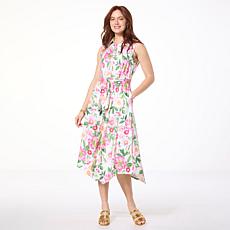 "As Is" Nina Leonard Sleeveless Uneven Hem Dress