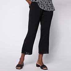"As Is" Nina Leonard Textured Weave Crop Pant