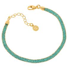 "As Is" Nomination Italy Sterling Silver Mesh and Crystal Bracelet