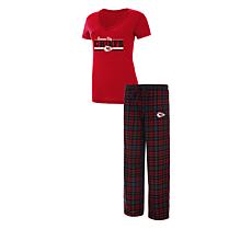 "As Is" Officially Licensed NFL Women's Lodge Plaid PJ Set by Conce...