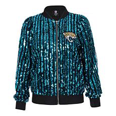 "As Is" Officially Licensed NFL Women's Sequin Jacket by Cuce - Jag...