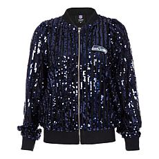 "As Is" Officially Licensed NFL Women's Sequin Jacket by Cuce - Sea...