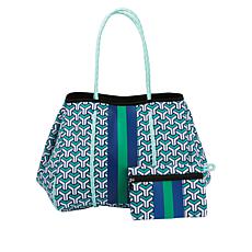 "As Is" Parker & Hyde Neoprene Tote with Detachable Pouch