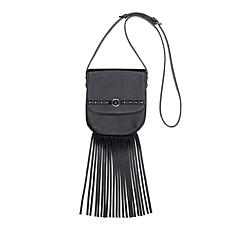 "As Is" Patricia Nash Cella Suede Leather Fringe Crossbody Bag