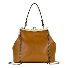 "As Is" Patricia Nash Laureana Leather or Canvas Frame Satchel