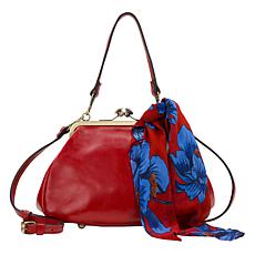 "As Is" Patricia Nash Tabby Frame Bag w/Scarf