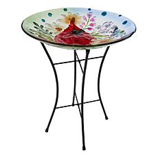 "As Is" Plow and Hearth Glass Bird Bath