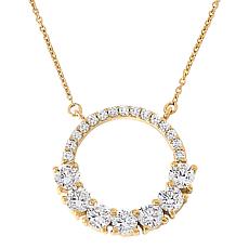 "As Is" Radiance by Absolute™ 1.67ctw 1/2 and 1/2 Circle Drop Necklace