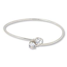 "As Is" Radiance by Absolute™ 4.34ctw Round Stne Bypass Bangle Brcelet