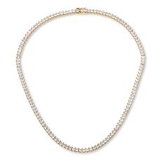 "As Is" Radiance by Absolute™ Silver Princess Cut Tennis Necklace