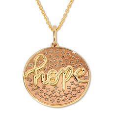 "As Is" Rarities 1/5ctw Champagne Diamond Inspirational Necklace