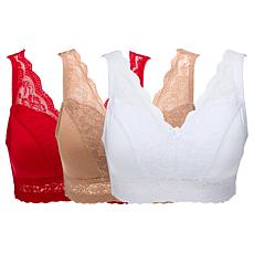 "As Is" Rhonda Shear 3-pack Classic Pin-Up Bra