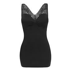 "As Is" Rhonda Shear "Ahh" Seamless Tank with Lace Inset and Remova...