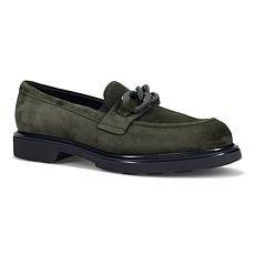 "As Is" Ron White Allison Suede Loafer with Satin Shoe Bag