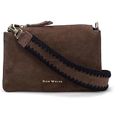"As Is" Ron White Doane Oiled Suede Crossbody Bag