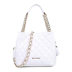 "As Is" Ron White Easton Quilted Nappa Leather Satchel Bag