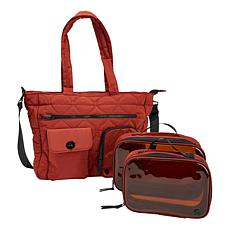 "As Is" Samantha Brown Anti-Theft Travel Tote with 2-piece Organizers