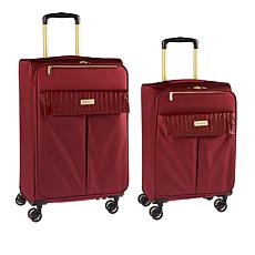 "As Is" Samantha Brown Croco Detail 2 Piece Luggage Set- 22" & 26" ...