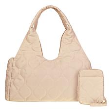 "As Is" Samantha Brown To-Go Quilted Travel Hobo with Crossbody