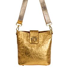 "As Is" Sharif Legacy Bedazzled Guitar Strap Leather Crossbody Bag