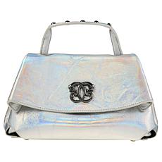 "As Is" Sharif Legacy Hologram Piega Leather Flap Front Satchel