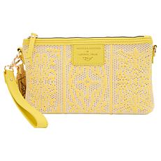 "As Is" Sharif Sicily Tile Embroidered Wristlet Clutch
