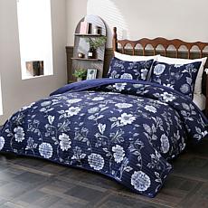 "As Is" South Street Loft Floral Mink Quilt Set 