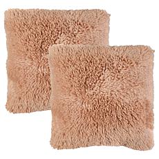"As Is" South Street Loft Mongolian Faux Fur Pillow 2-pack