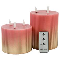 "As Is" South Street Loft Oversized Ombre Wax Candle - Set of 2
