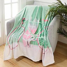 "As Is" SouthStreet Loft Printed 100% Polyester Plush Throw