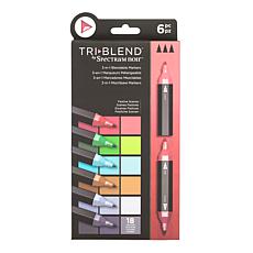 "As Is" Spectrum Noir Festive Scenes Tri-Blend Markers Set of 6