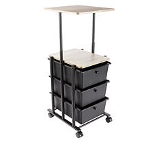"As Is" StoreSmith 3 Drawer Cart with Adjustable Top