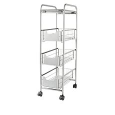 "As Is" StoreSmith 4-Tier Slim Rolling Cart
