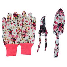 "As Is" Tower Hill by Christie Brinkley 3pc Garden Set- Gloves, She...