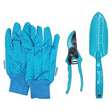 "As Is" Tower Hill by Christie Brinkley 3pc Garden Set- Gloves, She...