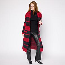 "As Is" Tower Hill by Christie Brinkley Jacquard Boucle Cardigan