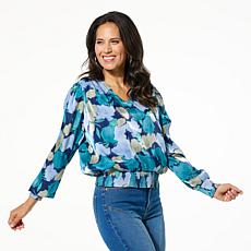 "As Is" Tower Hill by Christie Brinkley V-Neck Surplice Top