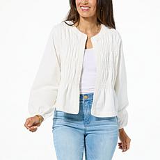 "As Is" TWRHLL by Christie Brinkley Embroidered Lightweight Jacket
