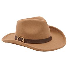 "As Is" Vince Camuto Western Belted Felt Cowboy Hat