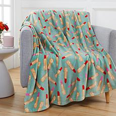 "As Is" Warm & Cozy Love in The Air Plush Throw Blanket 