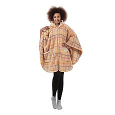 "As Is" Warm & Cozy Sherpa Zip Angel Wrap