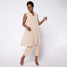 "As Is" Wynne Layers Long Chiffon Midi Vest