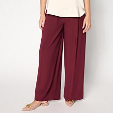 "As Is" WynneCollection Luxe Crepe Soft Suiting Wide Leg Pant