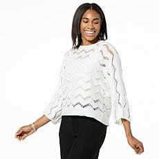 "As Is" WynneLayers Chevron Open-Stitch Sweater