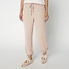 "As Is" WynneLayers Chiffon Overlay Knit Jogger