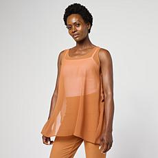 "As Is" WynneLayers Chiffon Tank with Side Slits